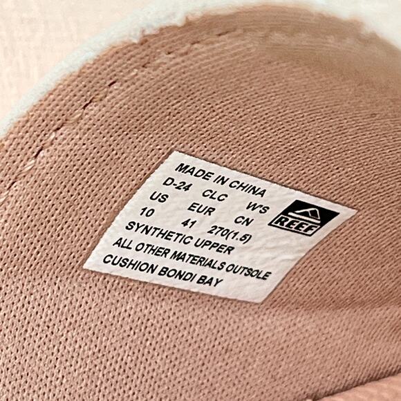 Reef Cushion Bondi Bay Dusty Pink Slide Sandals Casual Comfort Women’s Size 10 - Picture 9 of 10